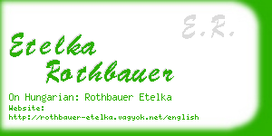 etelka rothbauer business card